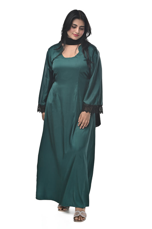 Elora Emerald SATIN Dress