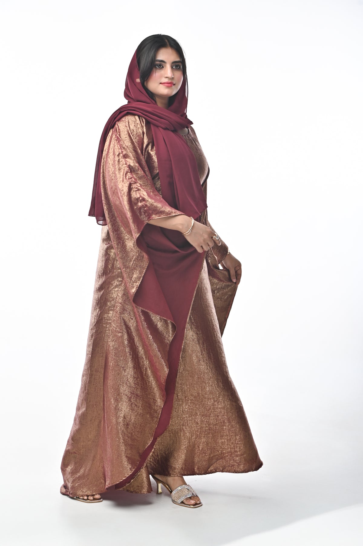 Butterfly ABAYA - Plum Metallic