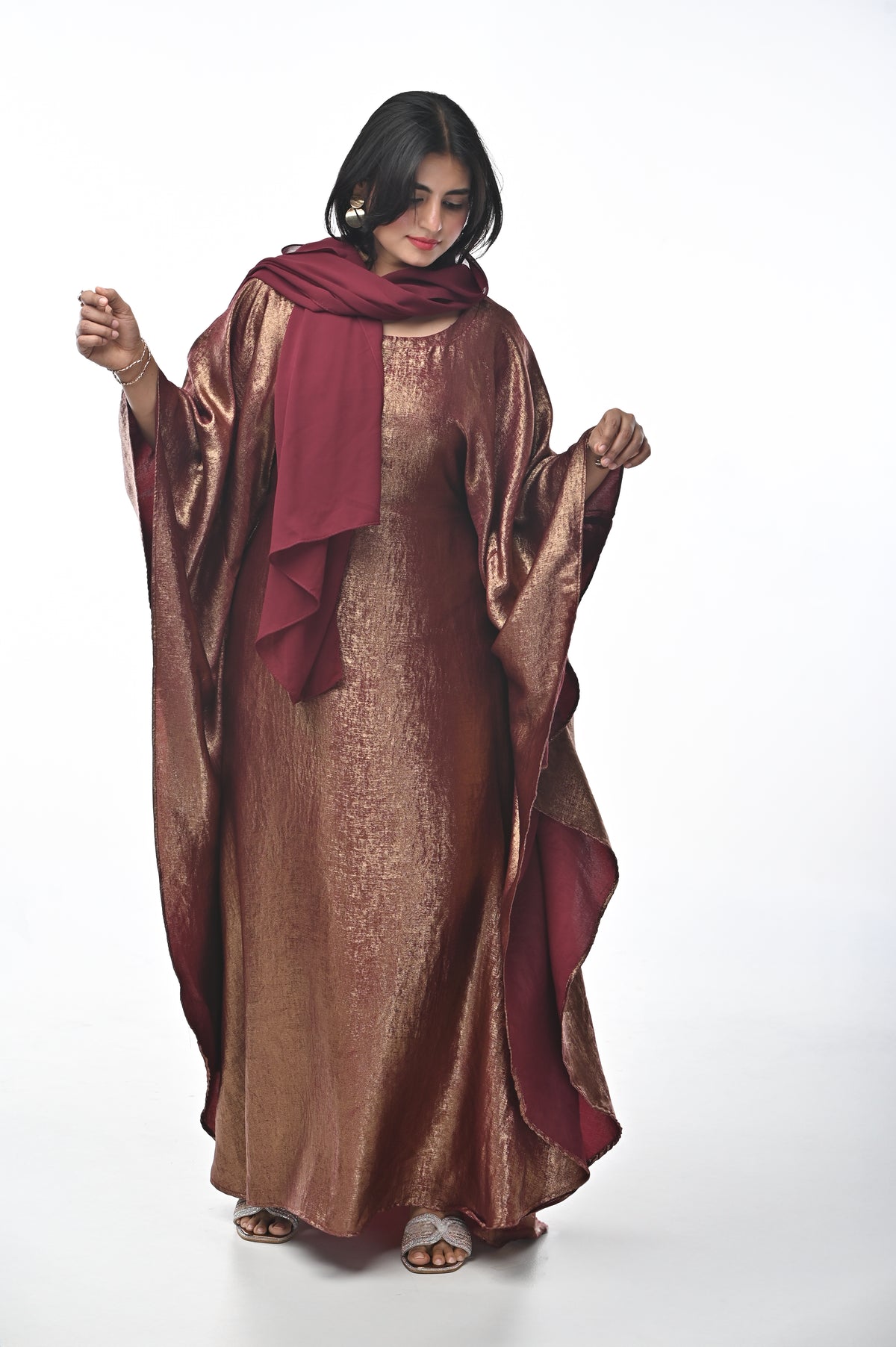Butterfly ABAYA - Plum Metallic