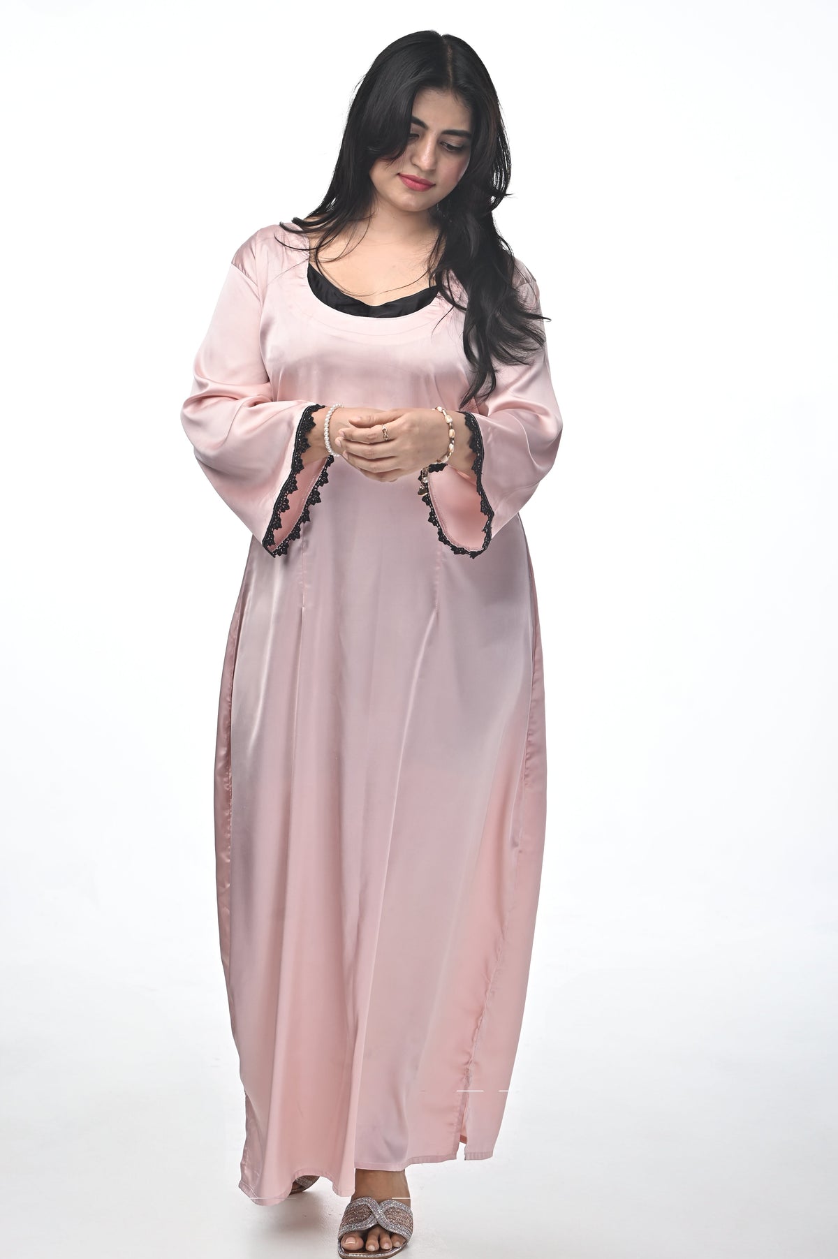 Elora Blush Pink SATIN Dress
