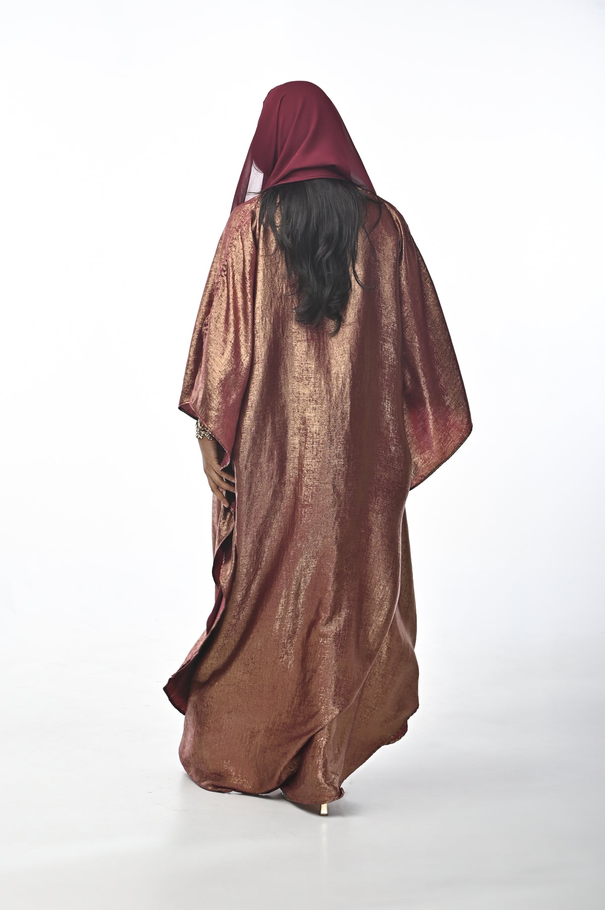 Butterfly ABAYA - Plum Metallic