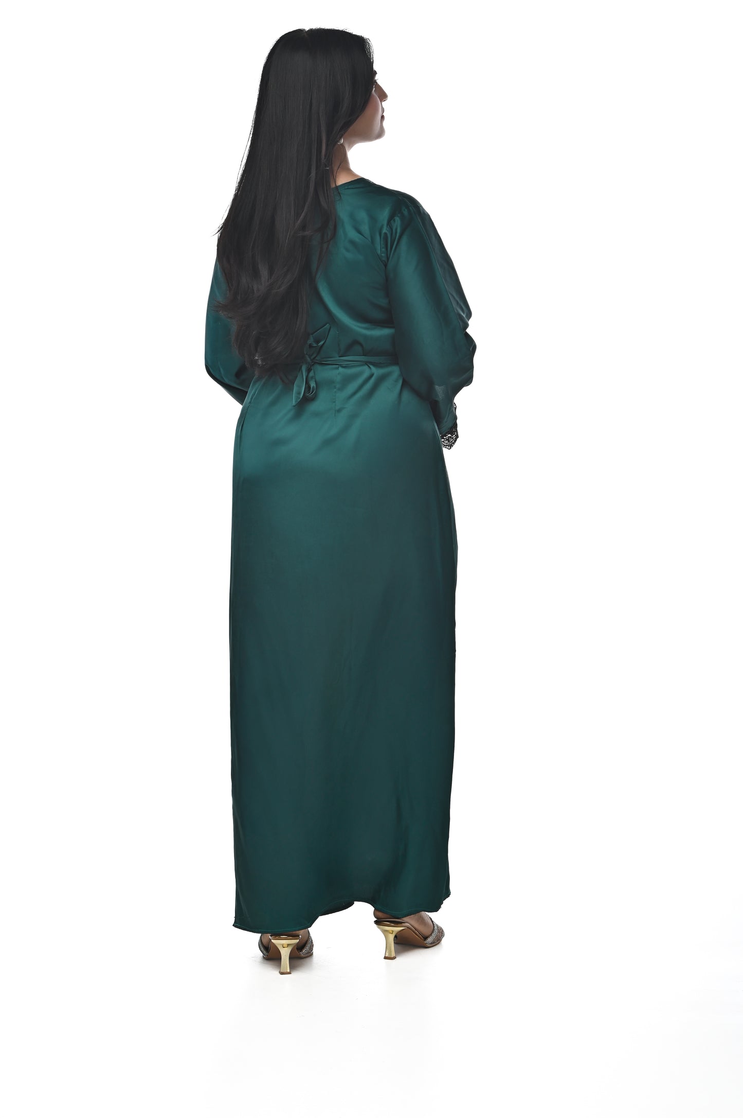 Elora Emerald SATIN Dress