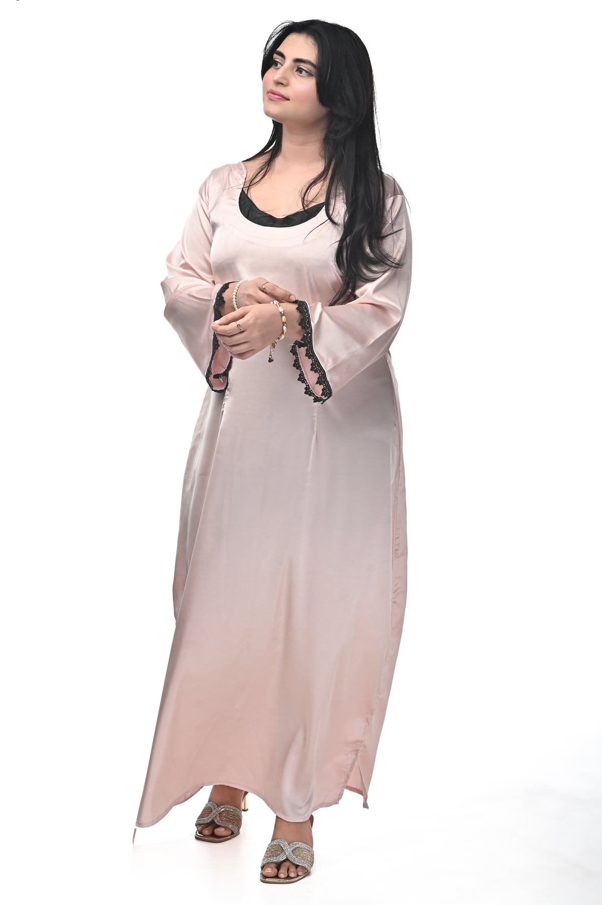 Elora Blush Pink SATIN Dress