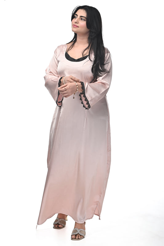 Elora Blush Pink SATIN Dress