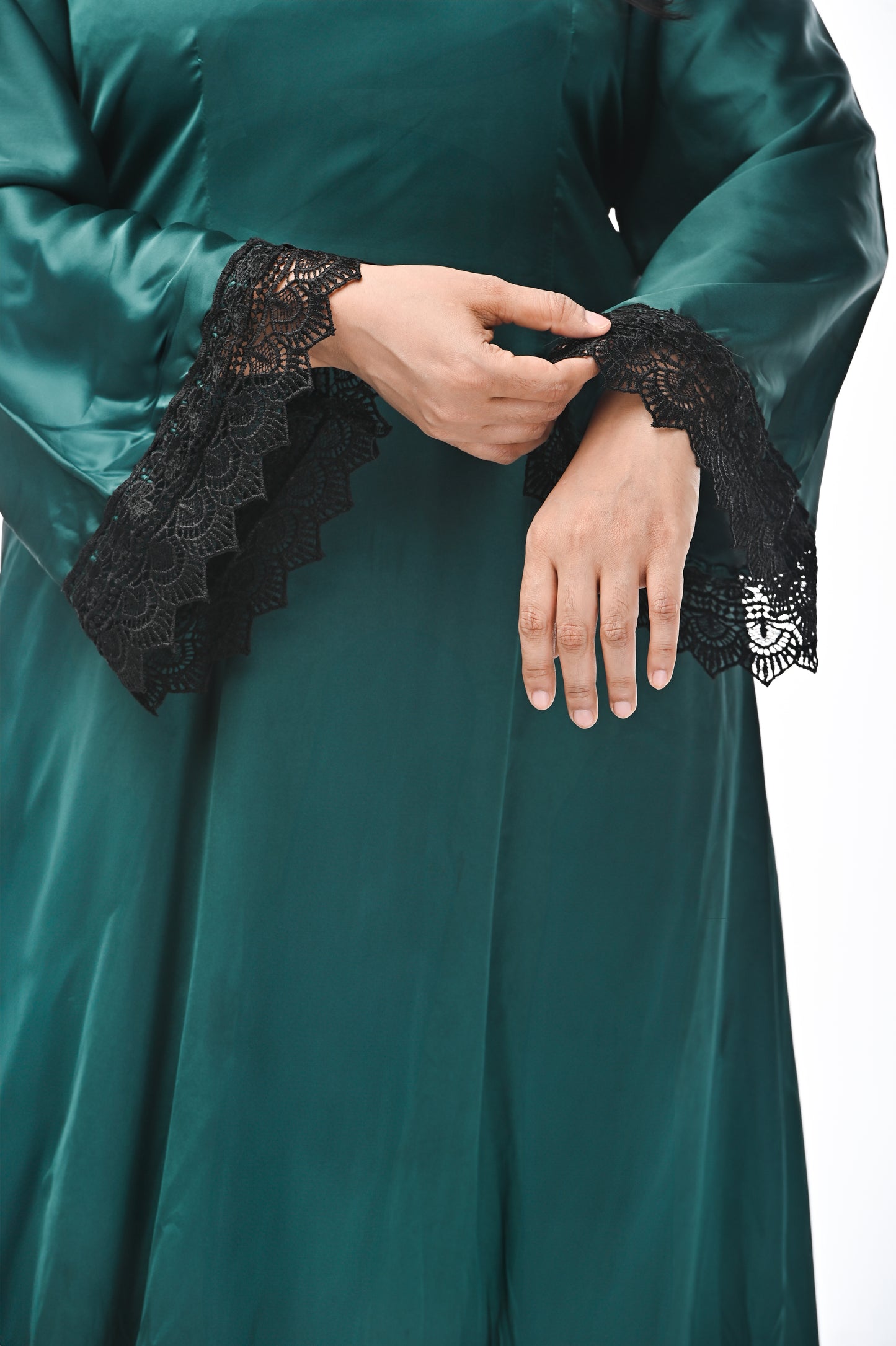 Elora Emerald SATIN Dress