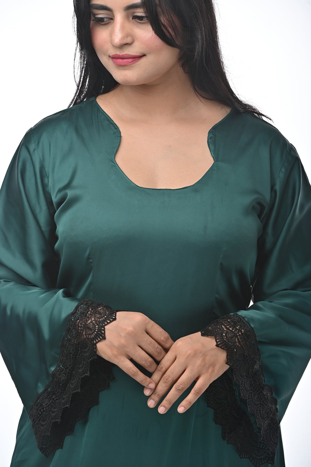 Elora Emerald SATIN Dress