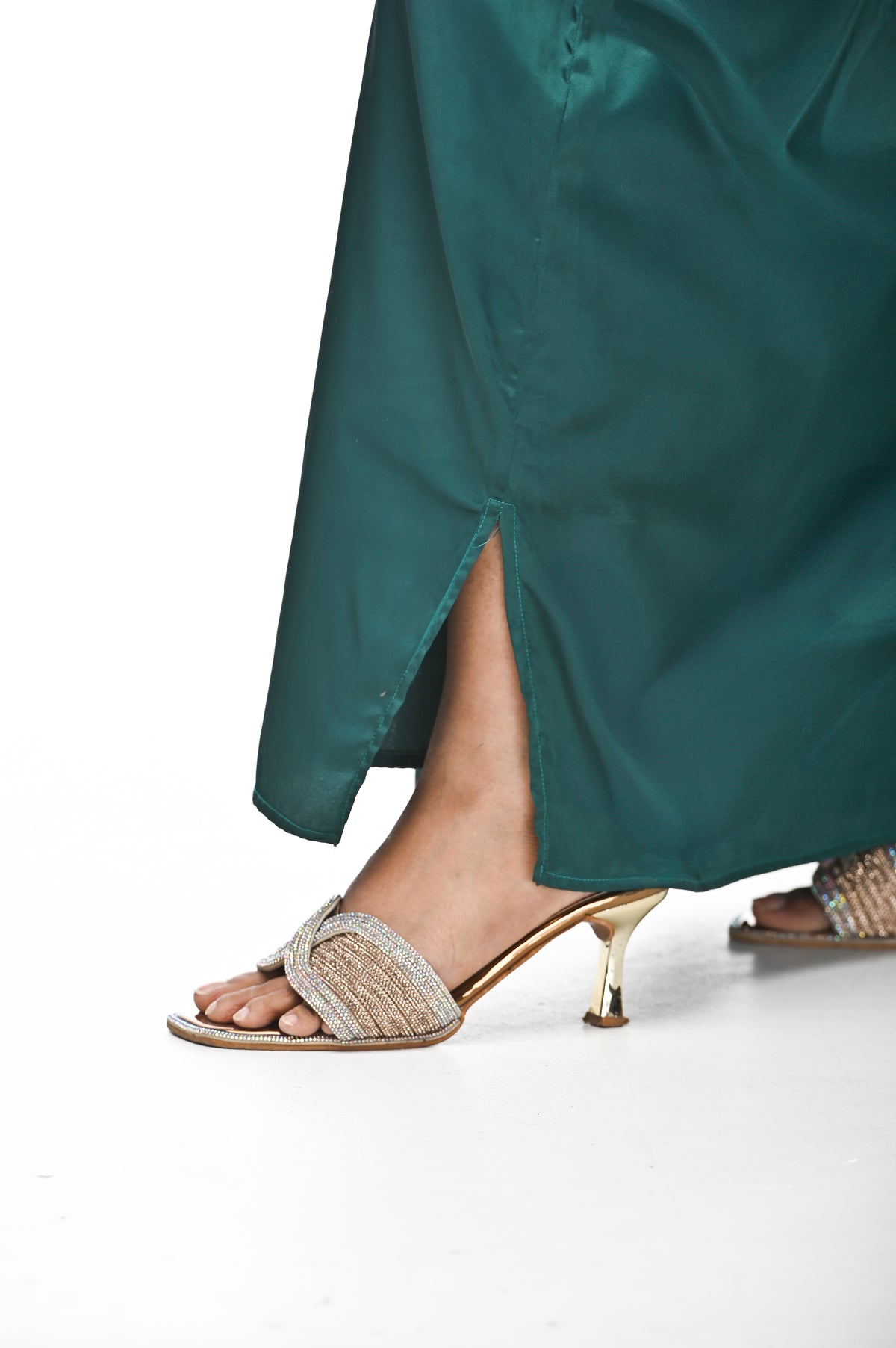 Elora Emerald SATIN Dress