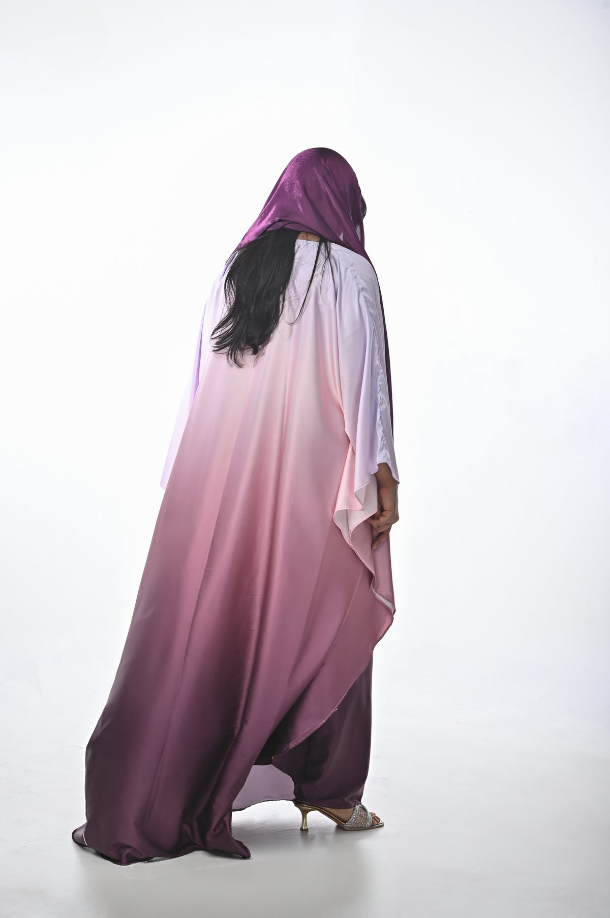 Butterfly Abaya OMBRE PINK (without scarf)