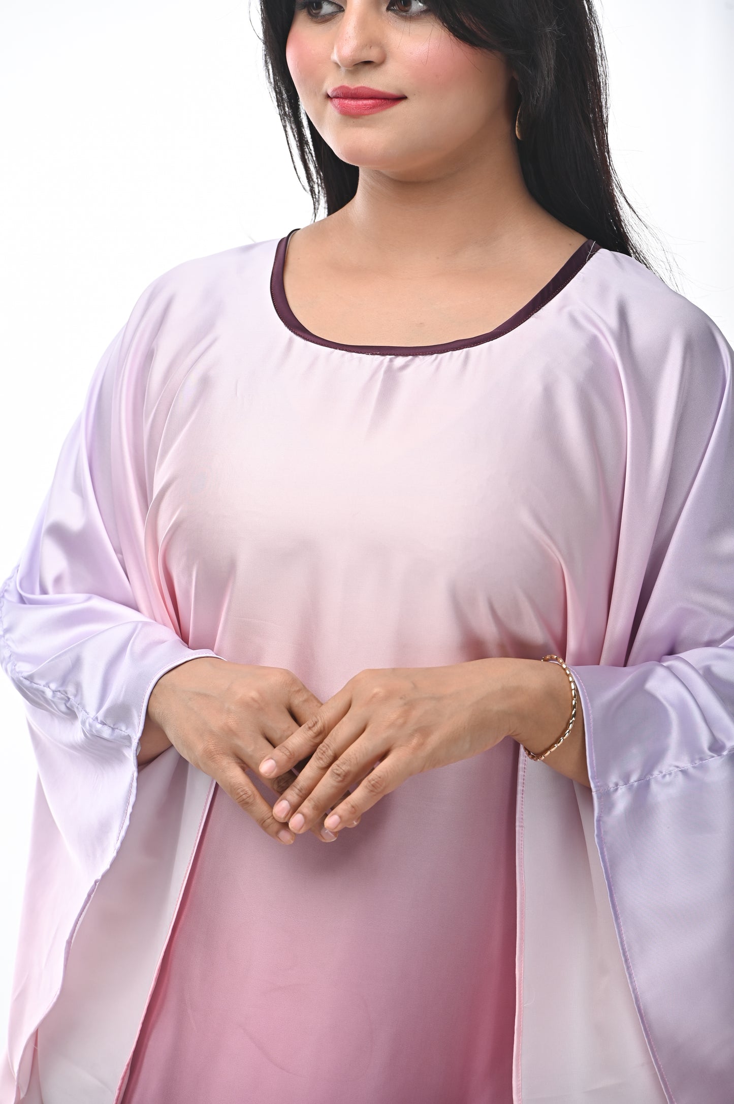 Butterfly Abaya OMBRE PINK (without scarf)
